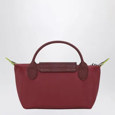 Longchamp Le Pliage Green Pomegranate Coloured Clutch Bag In Red