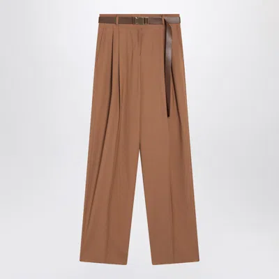 Max Mara Studio Hazelnut Canvas Trousers