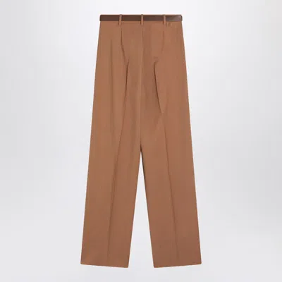 Max Mara Studio Hazelnut Canvas Trousers