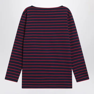 Valentino Garavani Blue T-shirt With Red Stripes By  Garavani In Blue