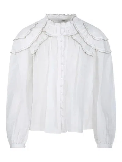 Isabel Marant Étoile Christa Gathered Cotton Blouse Clothing