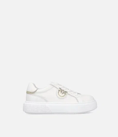 Pinko Yoko 01 Panelled Sneaker With Padded Ankle In White