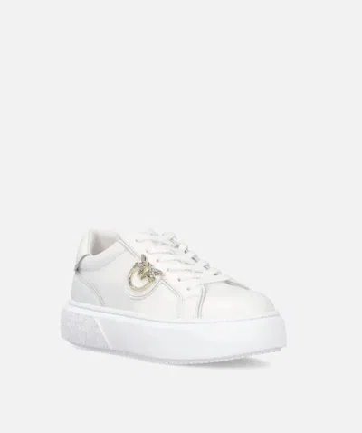 Pinko Yoko 01 Panelled Sneaker With Padded Ankle In White