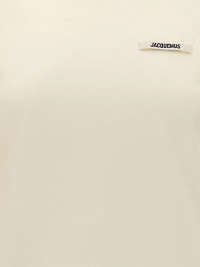 Jacquemus Le Tshirt Gros Grain Short Sleeve In Neutral