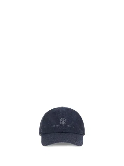 Brunello Cucinelli Logo-embroidered Baseball Cap In Blue