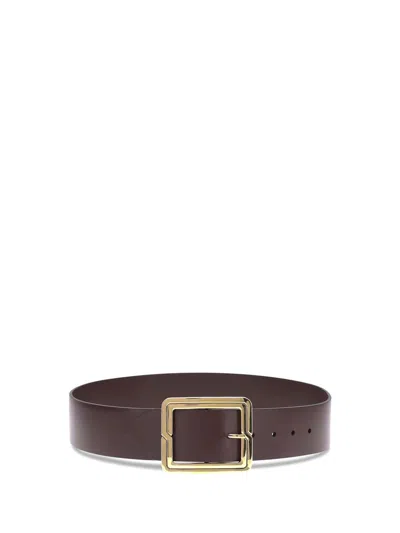 Etro Leather Belt In Brown