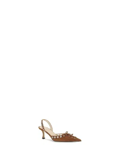 Mach&mach Slingback Pumps In Brown