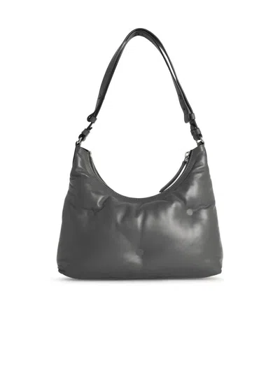 Maison Margiela 'hobo Glam Slam' Small Bag In Pebble Grey Leather Women