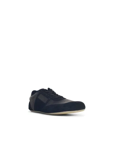 Mm6 Maison Margiela Black Leather And Suede Anatomic Sneakers