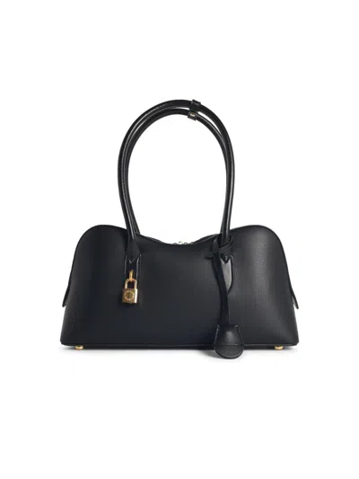 Stella Mccartney Structured Shape Shoulder Bag With Gold-tone Hardware In Black