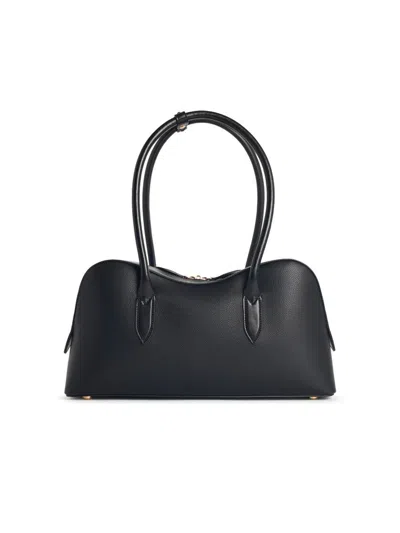 Stella Mccartney Structured Shape Shoulder Bag With Gold-tone Hardware In Black