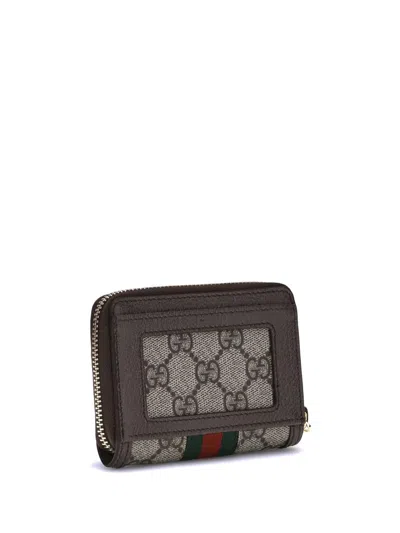 Gucci Women Ophidia Card Holder In Brown