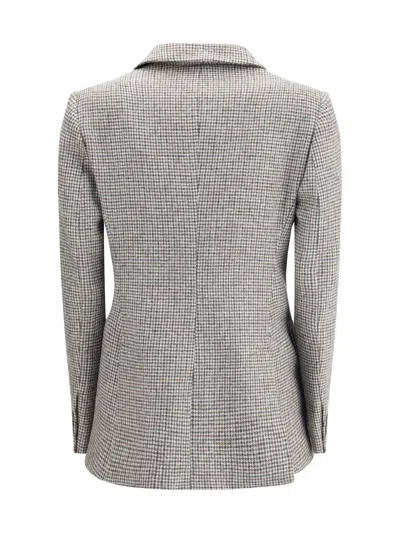 P.a.r.o.s.h P. A.r. O.s. H. Houndstooth Patterned Jacket In Gray
