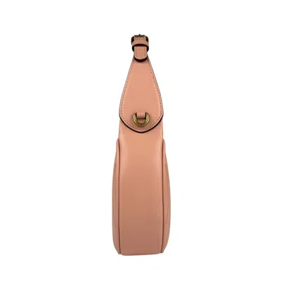 Pre-owned Gucci Gold Salmon Pink Leather Metal Handbag Shoulder Bag ()