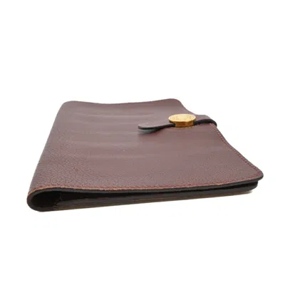 Pre-owned Hermes Brown Swift Leather Long Wallet (bi-fold) ()