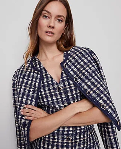 Ann Taylor Tweed Button Shift Dress