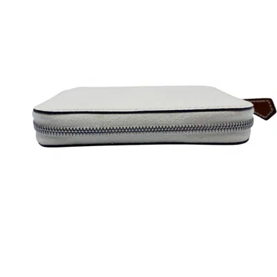 Pre-owned Hermes Off-white Epsom Leather Card Wallet ()