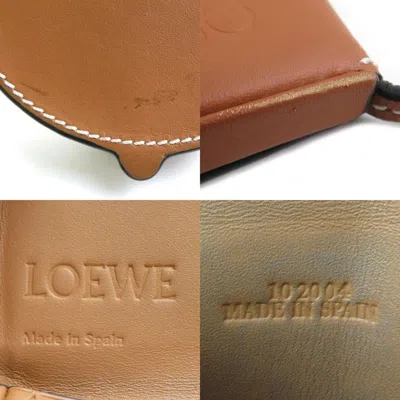 Pre-owned Loewe Brown Leather Coin Purse/coin Case ()