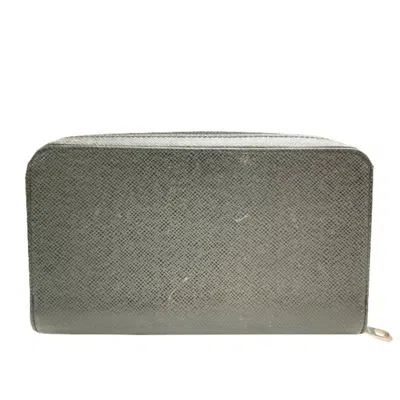 Pre-owned Louis Vuitton Ardoise Taiga Leather Long Wallet (bi-fold) ()