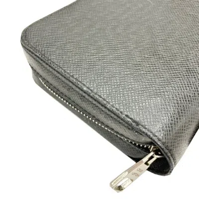 Pre-owned Louis Vuitton Ardoise Taiga Leather Long Wallet (bi-fold) ()