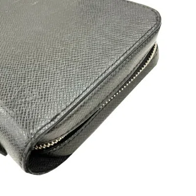 Pre-owned Louis Vuitton Ardoise Taiga Leather Long Wallet (bi-fold) ()