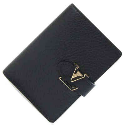 Pre-owned Louis Vuitton Beige Black Noir Leather Wallet (bi-fold) ()