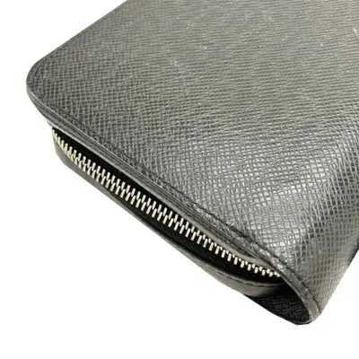 Pre-owned Louis Vuitton Ardoise Taiga Leather Long Wallet (bi-fold) ()