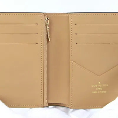 Pre-owned Louis Vuitton Beige Black Noir Leather Wallet (bi-fold) ()