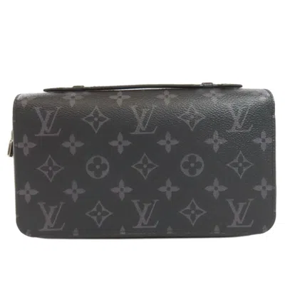 Pre-owned Louis Vuitton Black Gray Monogram Eclipse Monogram Eclipse Clutch Bag ()