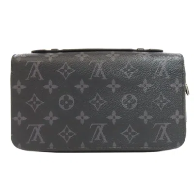 Pre-owned Louis Vuitton Black Gray Monogram Eclipse Monogram Eclipse Clutch Bag ()
