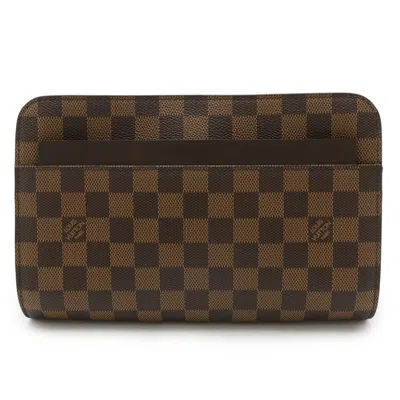 Pre-owned Louis Vuitton Damier Brown Damier Canvas Pvc Clutch Bag ()