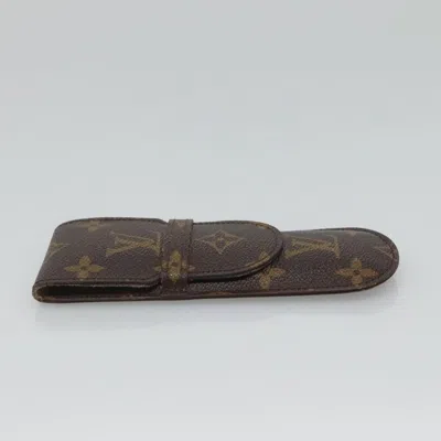 Pre-owned Louis Vuitton Etui À Lunettes Brown Canvas Wallet  ()