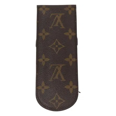 Pre-owned Louis Vuitton Etui Stylo Brown Canvas Wallet  ()