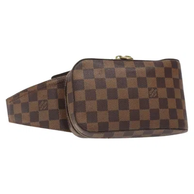 Pre-owned Louis Vuitton Geronimo Brown Canvas Shoulder Bag ()