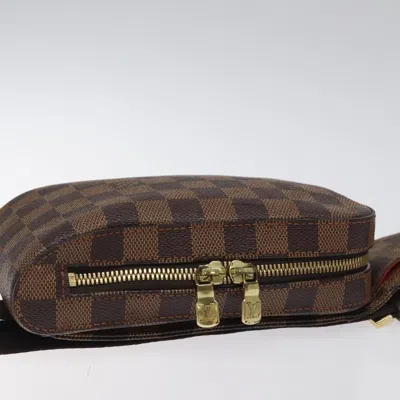 Pre-owned Louis Vuitton Geronimo Brown Canvas Shoulder Bag ()