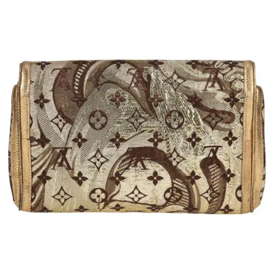 Pre-owned Louis Vuitton Gold Canvas Clutch Bag ()