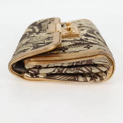 Pre-owned Louis Vuitton Gold Canvas Clutch Bag ()