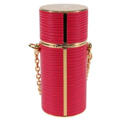 Pre-owned Louis Vuitton Lipstick Red Leather Clutch Bag ()