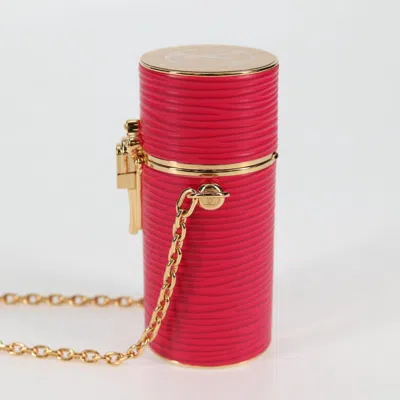 Pre-owned Louis Vuitton Lipstick Red Leather Clutch Bag ()