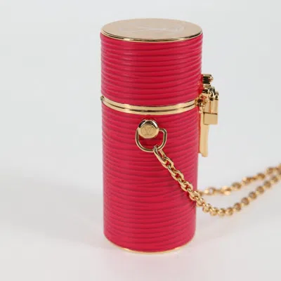 Pre-owned Louis Vuitton Lipstick Red Leather Clutch Bag ()