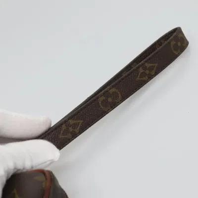 Pre-owned Louis Vuitton Marly Dragonne Brown Canvas Clutch Bag ()