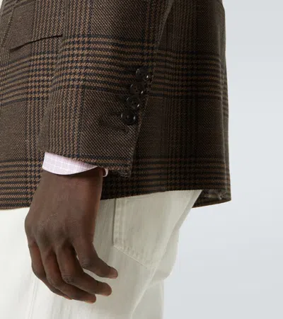 Tom Ford Single-breasted Wool Blazer In Brown