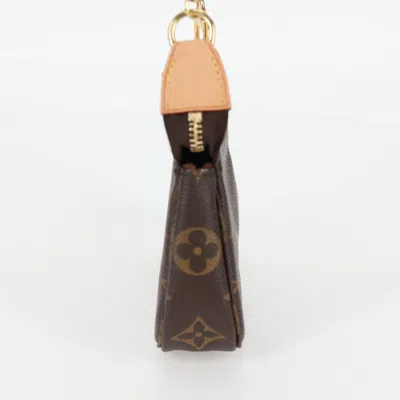 Pre-owned Louis Vuitton Mini Pochette Accessoires Brown Canvas Clutch Bag ()