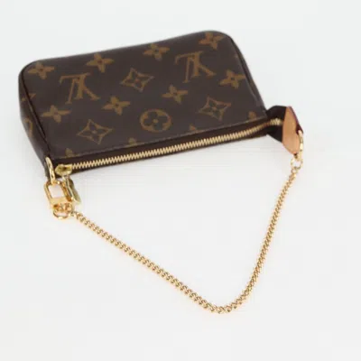 Pre-owned Louis Vuitton Mini Pochette Accessoires Brown Canvas Clutch Bag ()