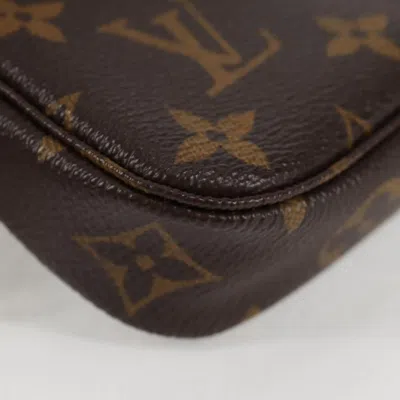 Pre-owned Louis Vuitton Mini Pochette Accessoires Brown Canvas Clutch Bag ()