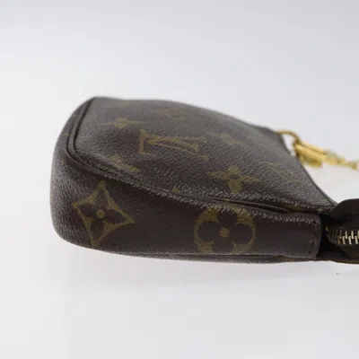 Pre-owned Louis Vuitton Mini Pochette Accessoires Brown Canvas Clutch Bag ()