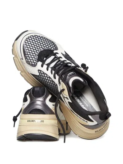 Golden Goose Leather Trainers With Mesh Panels In Multi