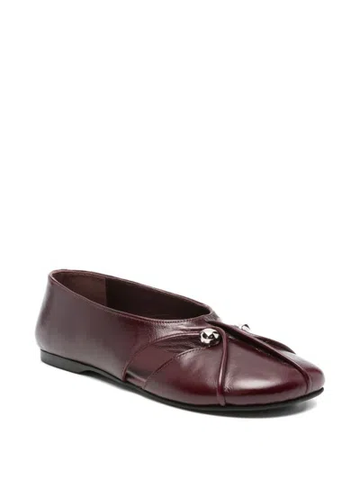 Alohas Ravena Rift Burgundy Leather Ballet Flats
