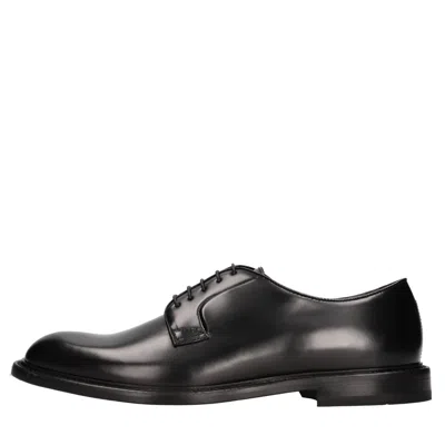 Doucal's Black Patent Leather Derby Lace-ups