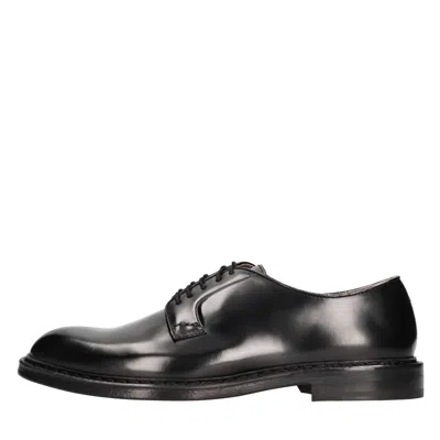 Doucal's Black Patent Leather Derby Lace-ups